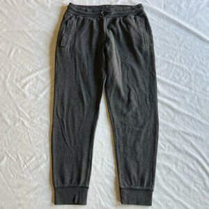 H&M Dark Heather Gray Fleece Drawstring Joggers - Boys 12-13Y